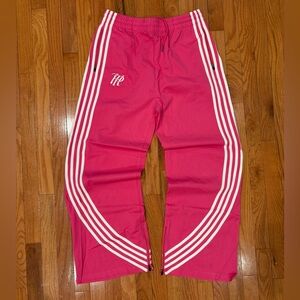 Pure Hearted Pink Three-Stripe Track Pants
